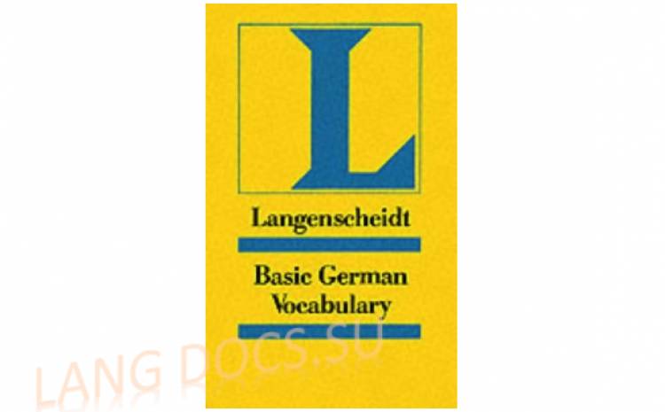 Langenscheidt Basic German Vocabulary